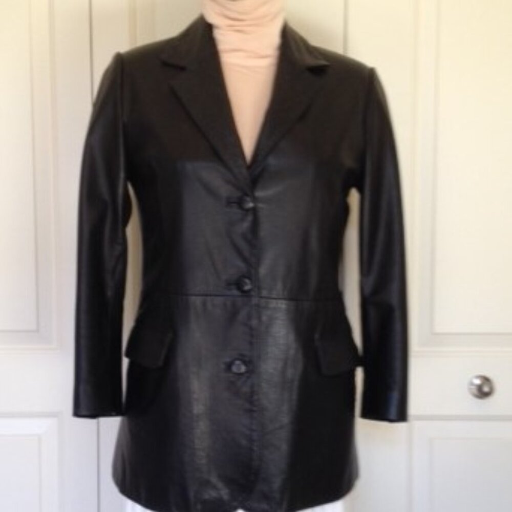 Bettina Rizzi black leather jacket